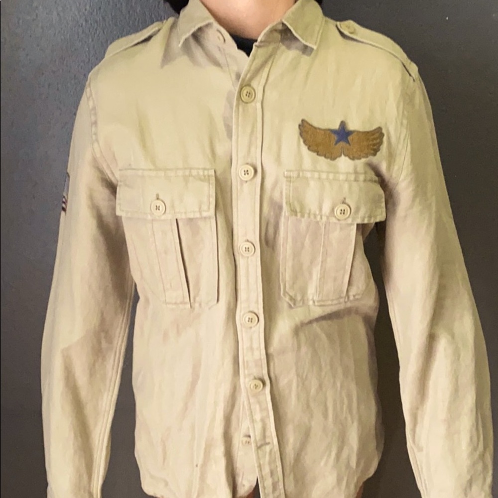 Express Military patch shirt,size S. - Picture 4 of 10
